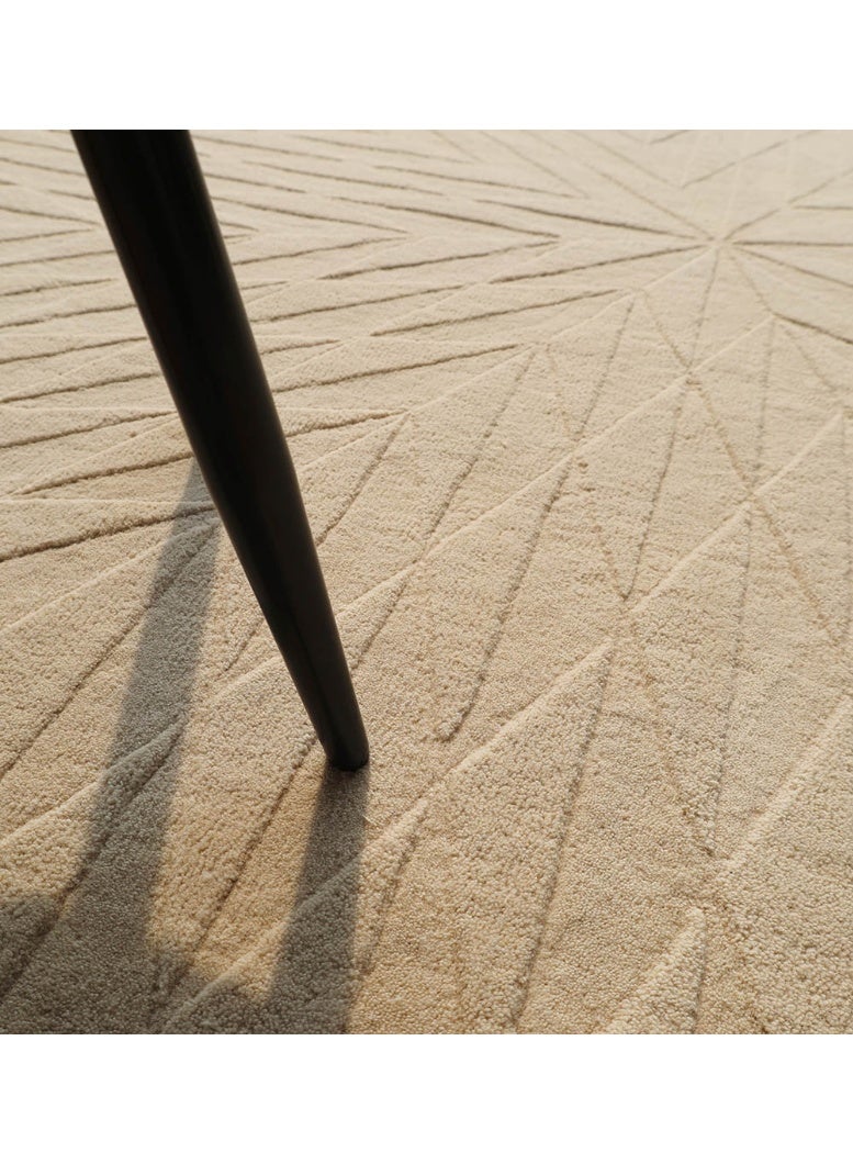 Ramsha سجادة يدوية 200x200 سم سجادة غرفة نوم دائرية HTW-107 - Image 3