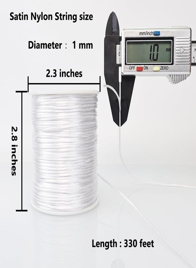 LUSTEMBER Satin Nylon Cord, Silky Smooth Nylon String for Jewelry Making - Image 2