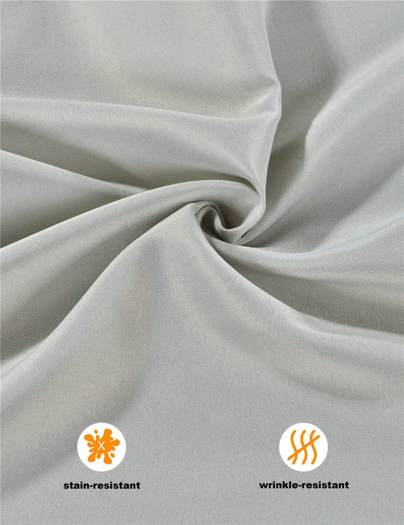 Cieltown Polyester Cloth Falkins 1 دزينة من المناديل القابلة للغسل الصلبة مجموعة من 12 مثالية لحفلات الزفاف عشاء عطلة (20 × 20 بوصة الفضة) - Image 3