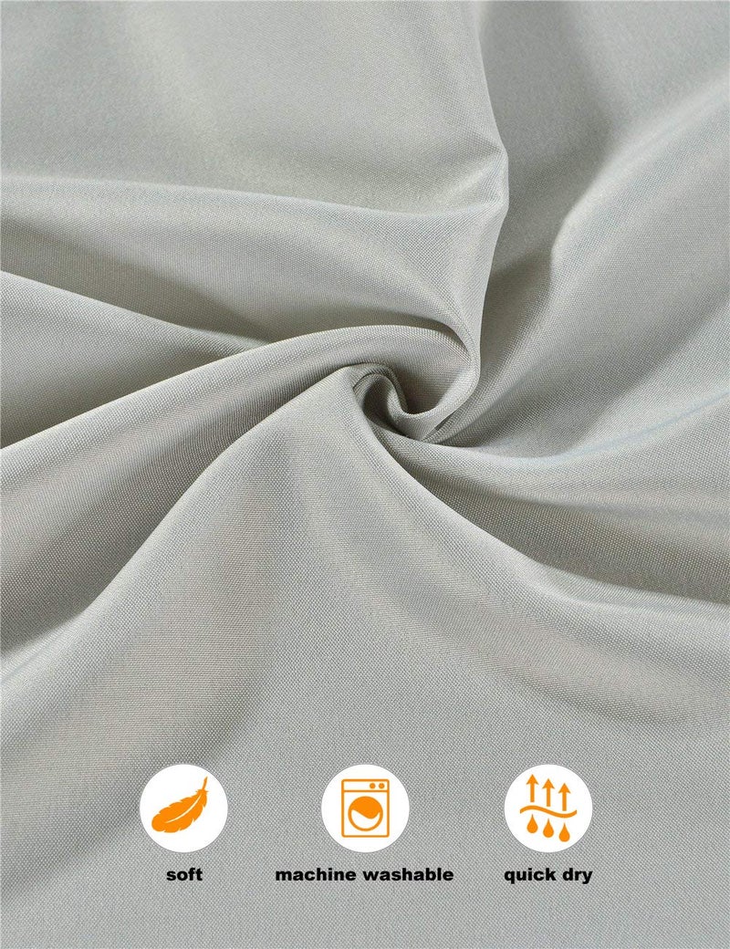 Cieltown Polyester Cloth Falkins 1 دزينة من المناديل القابلة للغسل الصلبة مجموعة من 12 مثالية لحفلات الزفاف عشاء عطلة (20 × 20 بوصة الفضة) - Image 4