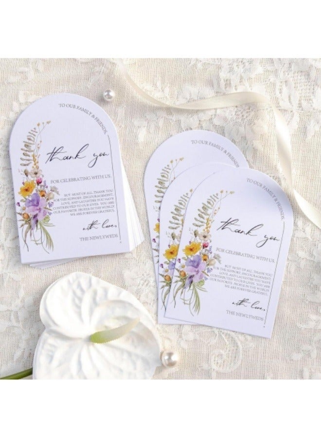 50 Pcs Thank You Cards Wedding Dinner Event Seating Cards Table Decoration Thank You Cards - Image 3