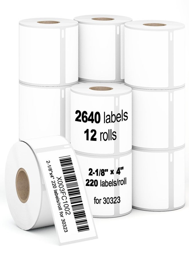 Labelebal 2640 Pcs/3-Proof 1" Core Labelebal Compatible with DYMO 30323,2-1/8" x 4"(54mm x 101mm) Direct Thermal Labels, Shipping Replacement Labels Compatible for DYMO LabelWriter Printer (NOT for 550,5XL) - Image 1