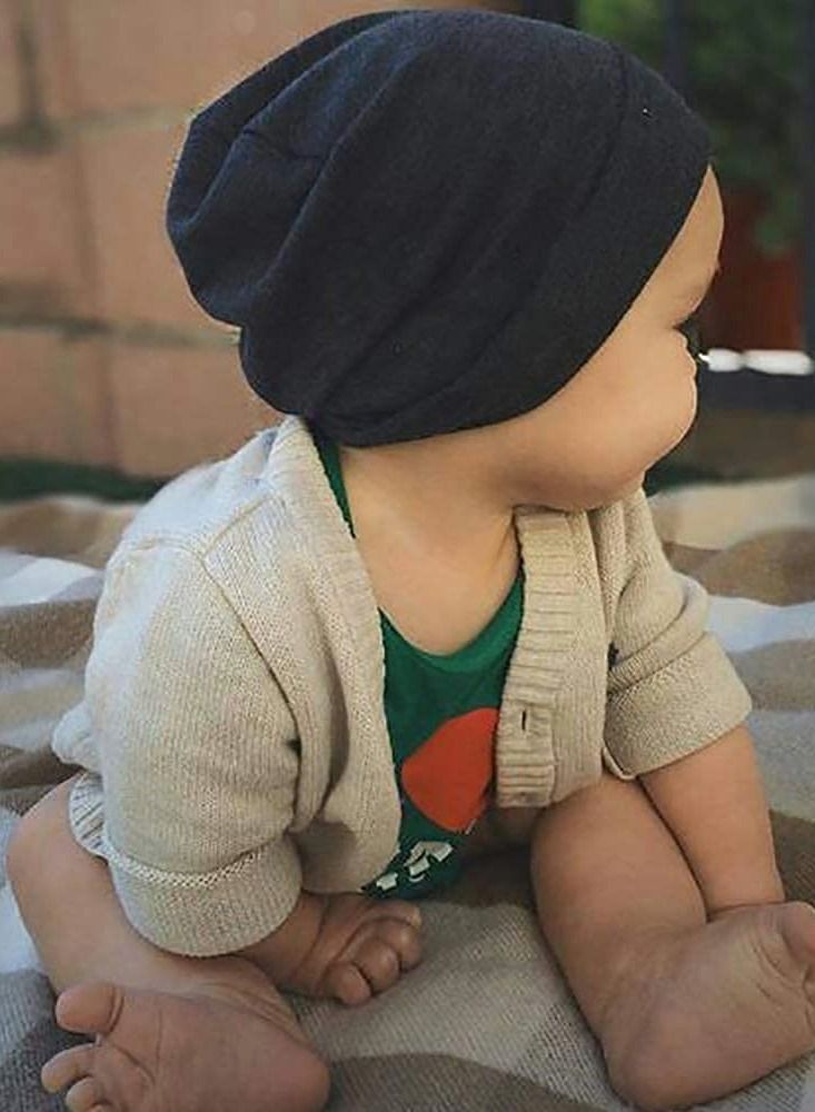 5 Pack Unisex Baby Hats for Kids Cotton Soft Cute Knit Cap, Toddler Beanie - Image 2