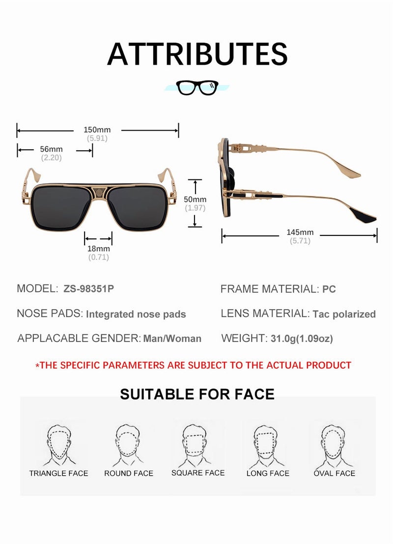 Premium Sunglasses 52-58mm UV400 Polarized ZS-98351P - Image 5