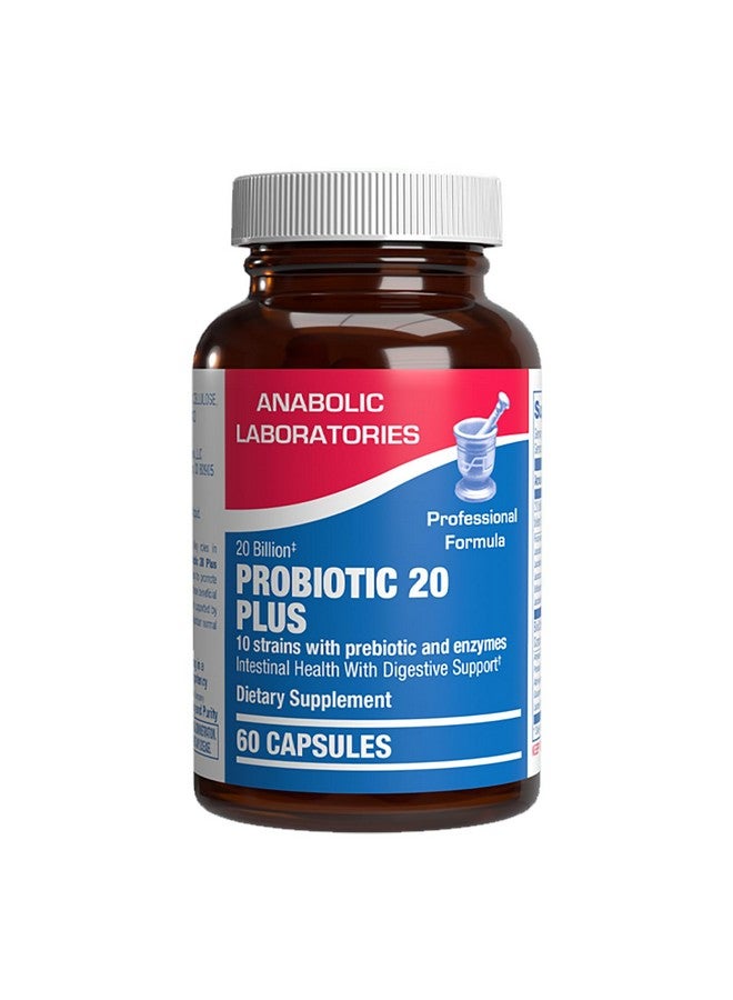 Anabolic Laboratories Digestive Enzymes with Probiotics and Prebiotics - Men & Womens Pre and Probiotic Supplement with 10 Diverse Strains & Broad Spectrum Enzymes for Digestion Bloating & Constipation Relief - 30 Servings - Image 1