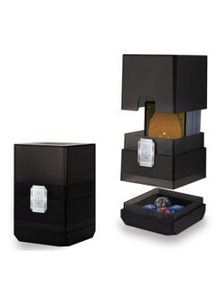 Sooez Heavy Duty Mtg Deck Card Box With Dice Storage 100+ Deck Case Boulder Perfect Deck Holder For Mtg Commander/Yugioh/Pokemon/Tcg And Sports Cards (Black)  - Image 2