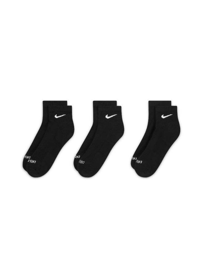 Nike Unisex Nike Everyday Plus Cushioned Ankle Socks 3-Pair - Image 5