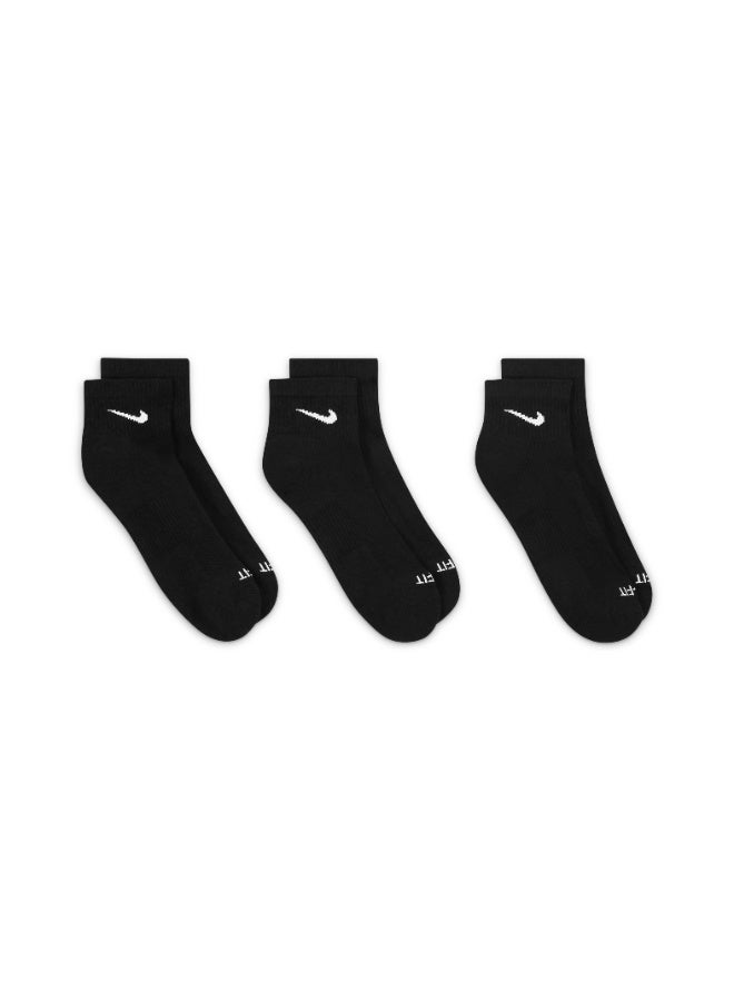 Nike Unisex Nike Everyday Plus Cushioned Ankle Socks 3-Pair - Image 4