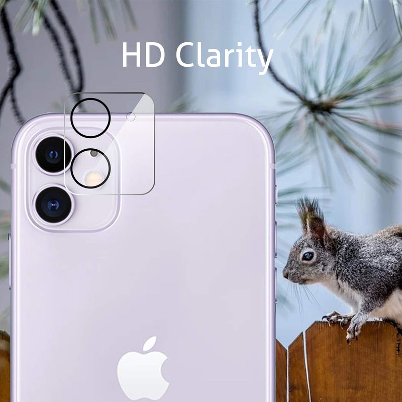 Ailun 2 Pack Privacy Screen Protector for iPhone 11 [6.1 inch] + 2 Pack Camera Lens Protector, Anti Spy Private Tempered Glass Film,[9H Hardness] - HD - Image 3