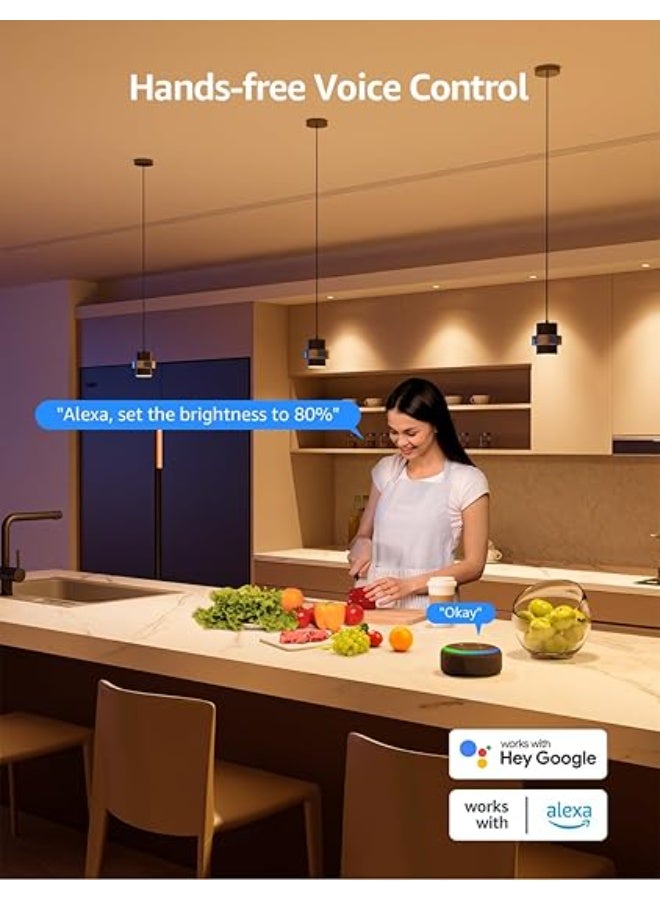 Lepro BG1 AI Smart Bulbs GU10, 400lm 4.5W Spotlight Bulb Dimmable, RGB 2700K-5700K, 50W Halogen Equivalent, Personalized AI Lighting Designer, Voice Control Music Sync, Bluetooth & WiFi Bulb, 4 Packs - Image 3