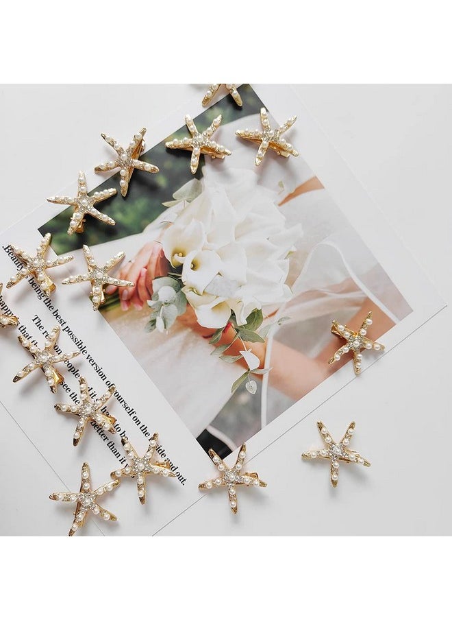 Etncy Life Starfish Hair Clip Star Hair Pins Mermaid Hair Accessories for Hair Barrettes Wedding Bridal Girls Women (Style1-15Pcs)  - Image 2