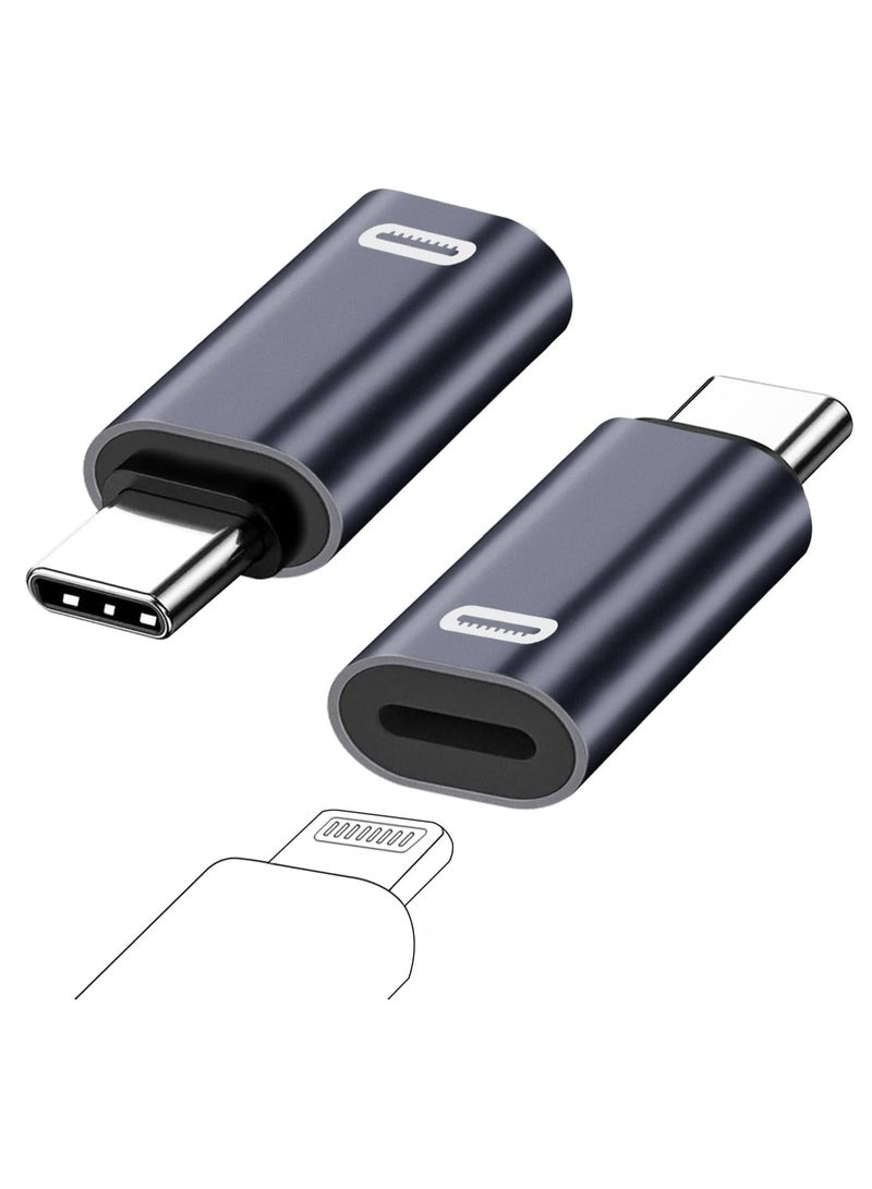 Barakah 2 Pack USB-C Male to Lightning Female Adapter, USB Type C to Lightning Connector for iPhone 15/15 Plus/15 Pro/15 Pro Max, iPad Air, Support PD Fast Charging and Data Transfer - Image 1