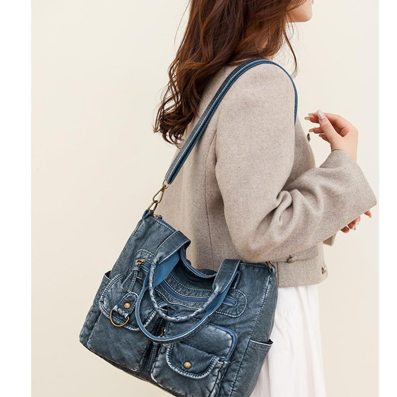 PHEVOS Hobo Handbag and Purses for Women,Multi Pocket Top Handle Satchel Purse Tote Shoulder Bags Faux Leather for Ladies - Image 3