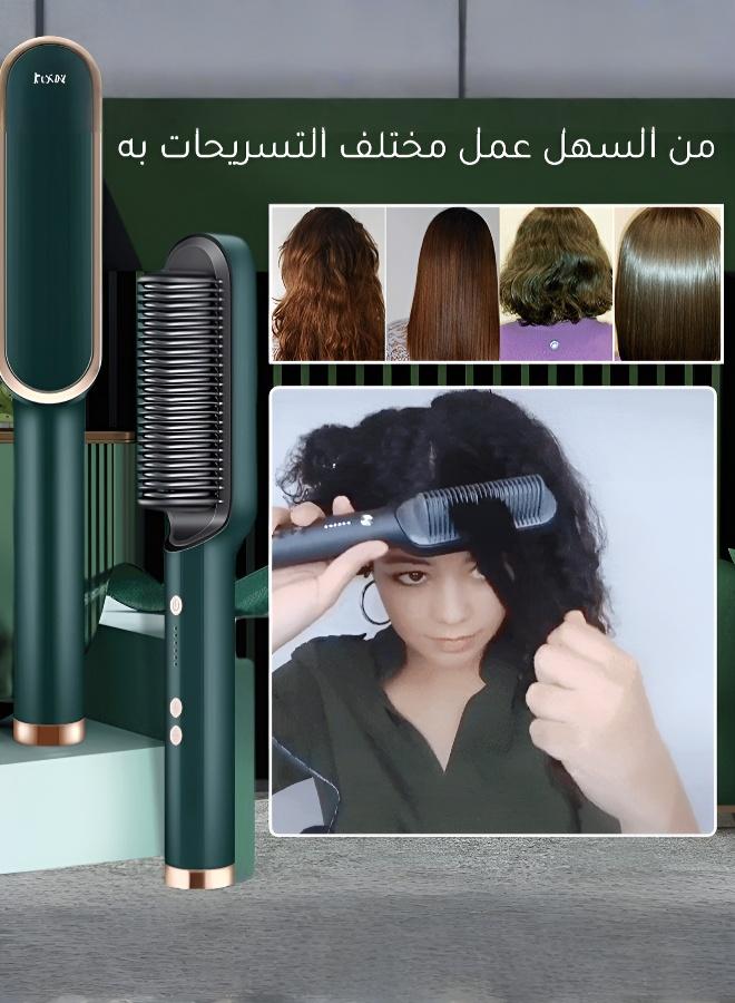 2-in-1 Professional Hair Styling Brush for Curls and Straight Hair - Image 2