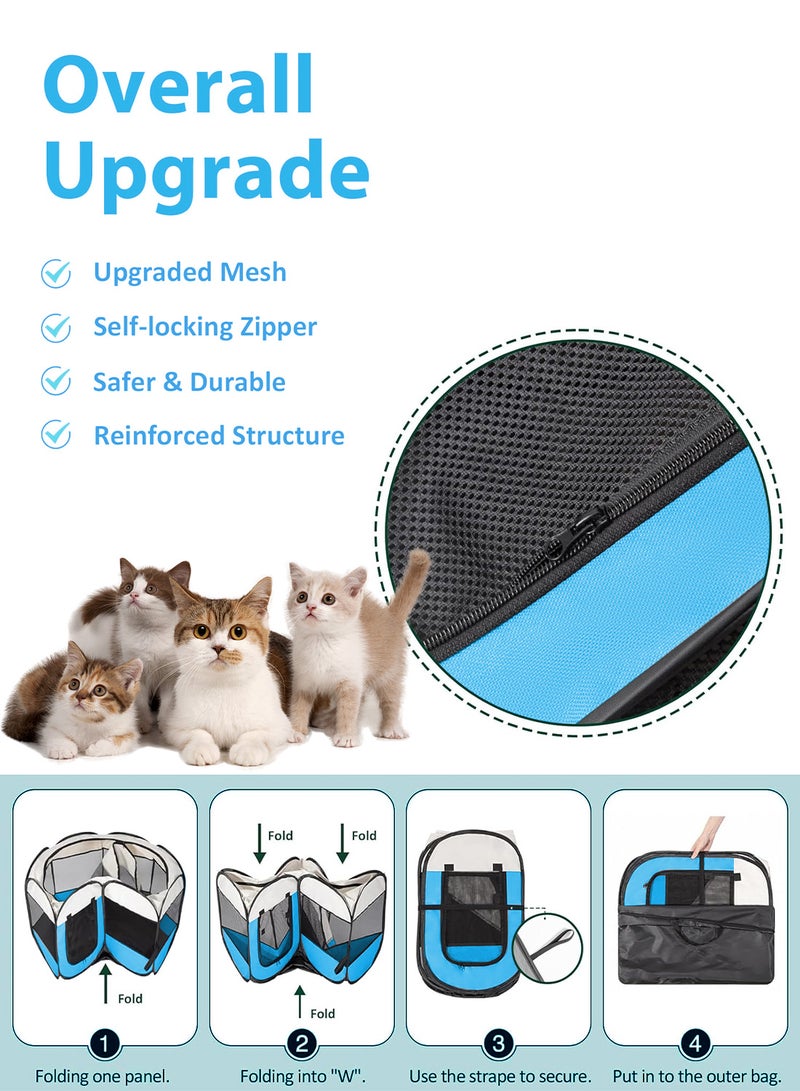 Kidle Folding Pet Tent Dog Cage Cat Playpen Dogs Kennel Cat Tent Puppy Sleep Fence 73*73*43cm - Image 3