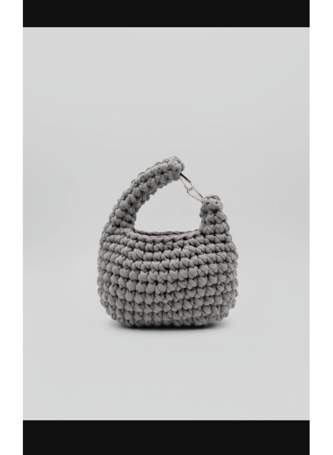CROCHKA Trendy Handmade Mini Crochet Bag with Gold Clasp