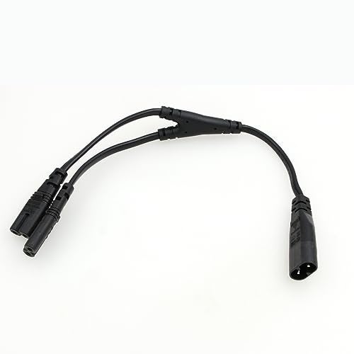 DRRI IEC320 C8 to Dual C7 Y Splitter AC Power Cord for Printers Digital CamerasApple TV PlayStation4 - Image 1