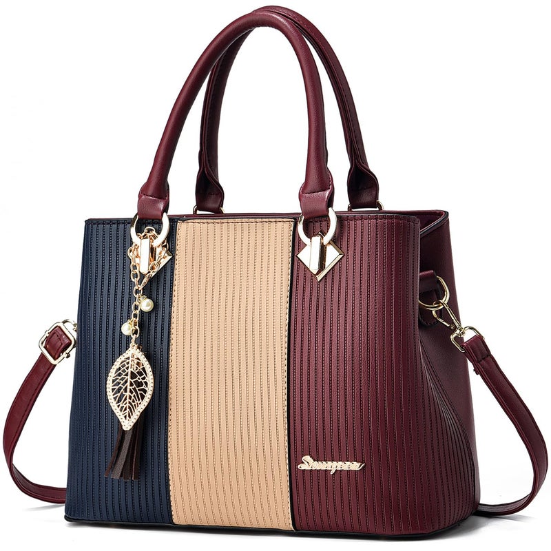 SiMYEER Purses and Handbags for Women Leather Tote Shoulder Bag Medium Satchel Purse Top Handle Bags for Ladies - Image 1