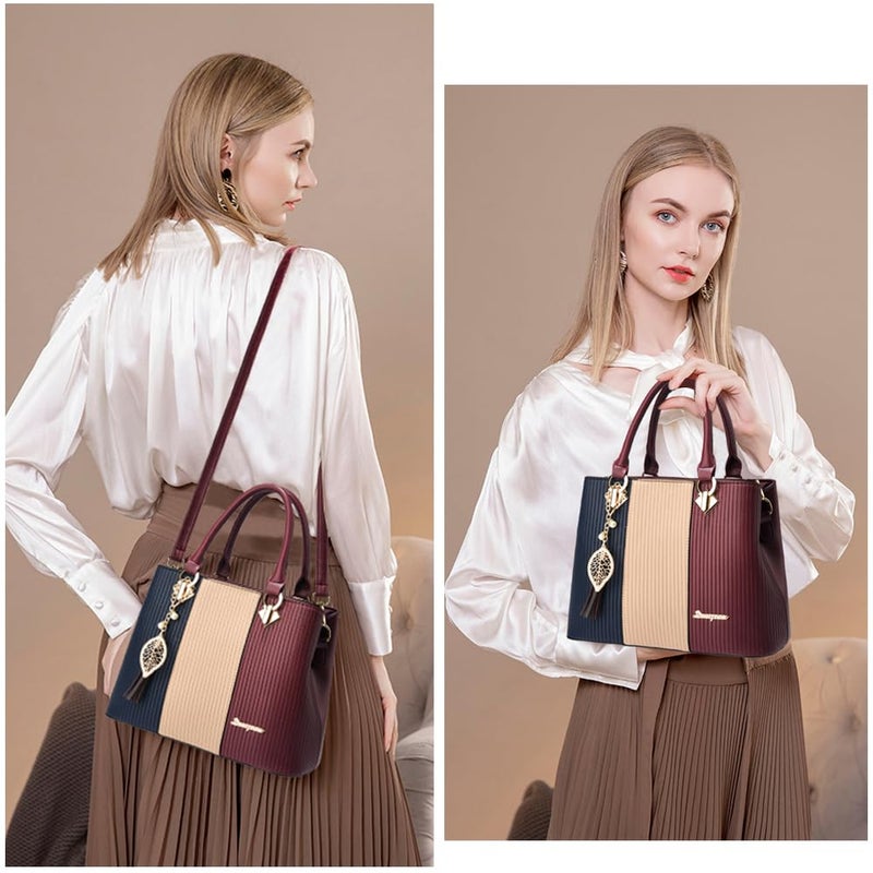 SiMYEER Purses and Handbags for Women Leather Tote Shoulder Bag Medium Satchel Purse Top Handle Bags for Ladies - Image 3