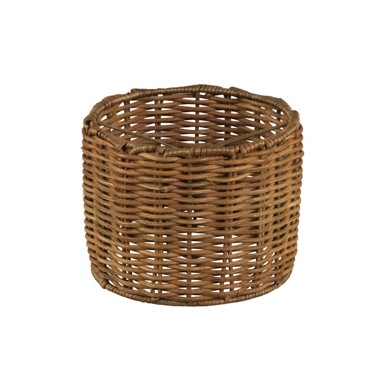 Aspen Creative 50503 Drum ClipOn Chandelier Lamp Shade Natural Rattan 5 Top x 5 Bottom x 4 Height - Image 2