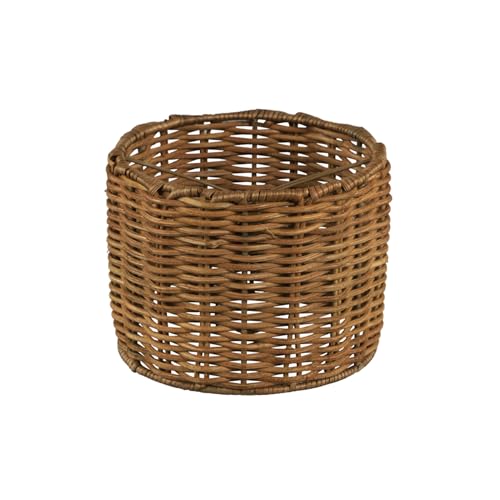 Aspen Creative 50503 Drum ClipOn Chandelier Lamp Shade Natural Rattan 5 Top x 5 Bottom x 4 Height - Image 1