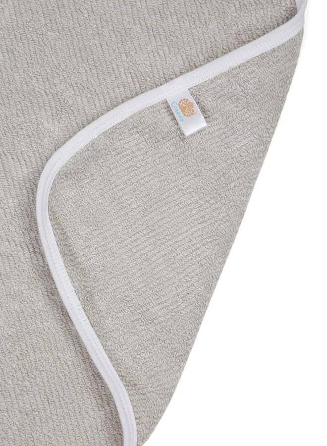 CREEVA Cuddle Baby/Kids Hooded Bath Towel in Grey – Soft Cotton with Cute Elephant Face & 3D Ears 100% Cotton, Super Absorbent Bath Wrap for Newborns & Toddlers | (0-5 Years) - Image 4
