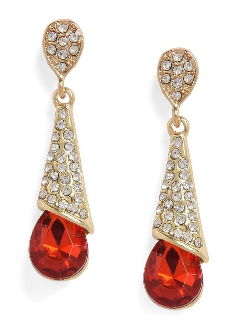 SOHI Gold Plated Desinger Party Earrings