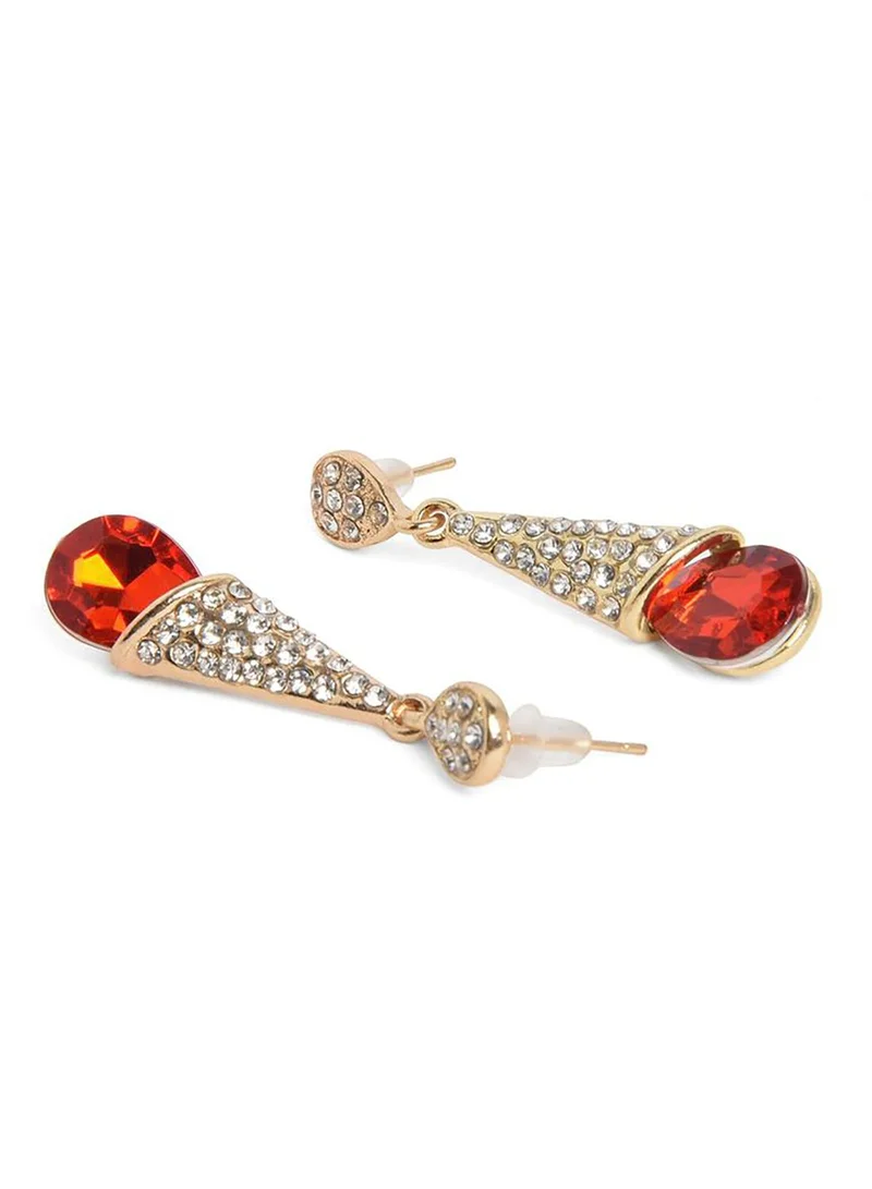 SOHI Gold Plated Desinger Party Earrings