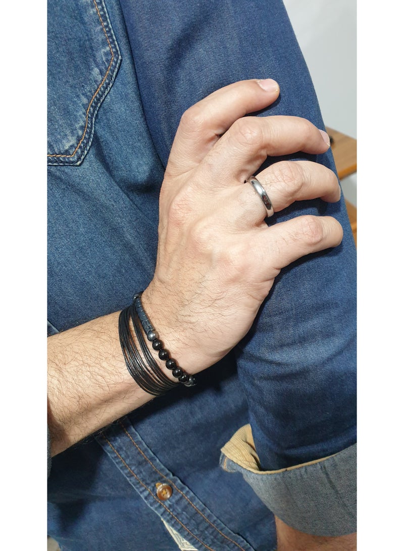 Classic 3.5mm Tungsten carbide ring - Image 2