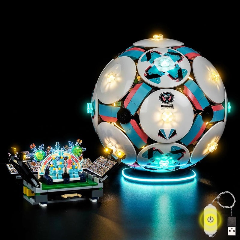 LocoLee LED Light Kit for Lego Soccer Ball 43019 - Lighting Accessories for FIFA World Cup - Image 1