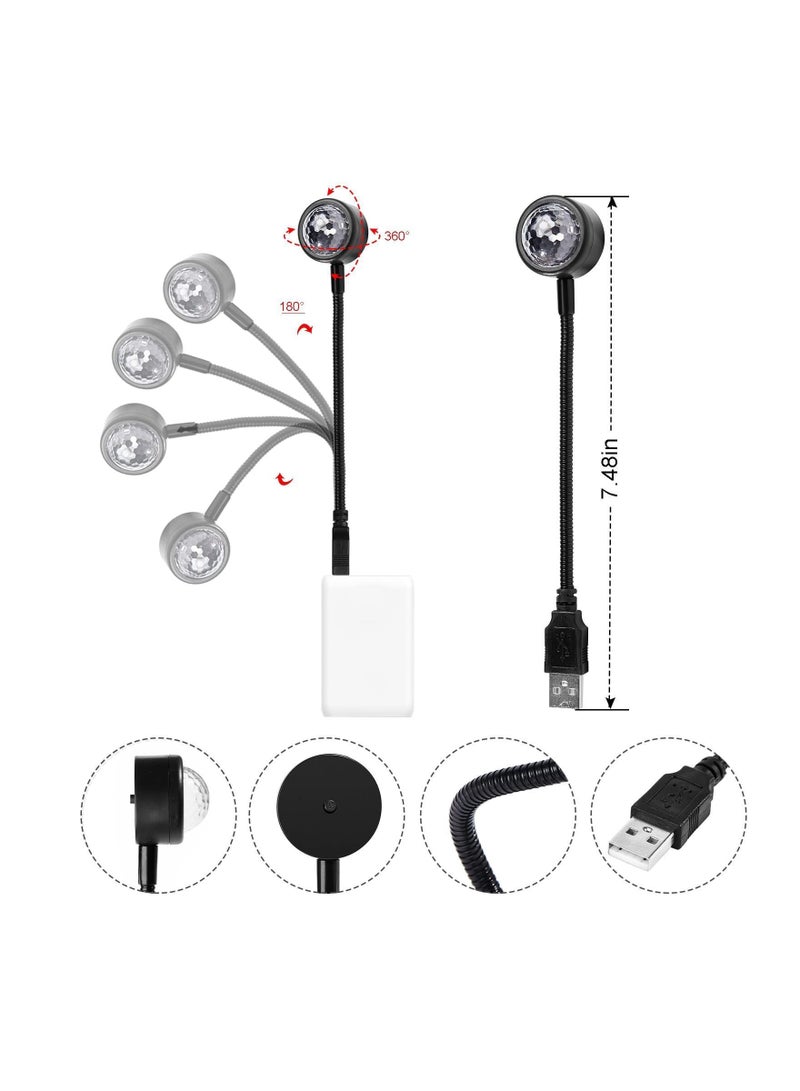 Y&D Car Roof Night Light Lights Inside Your Auto Ceiling Interior Portable Adjustable USB Flexible Interface Show Romantic Atmosphere LED for Cars Bedrooms Parties - Image 5