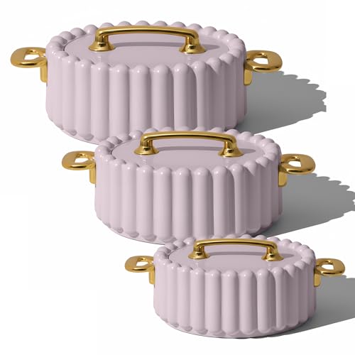 Selvel Volvo Casserole Insulated Hot Pot with Stainless Steel Inner Single| Roti Casserole | Hot Box for Kitchen | Chapati, Roti, Biryani | Keeps Food Hot & Fresh (Goldstar Lid Grey, 3 Set) - Image 1