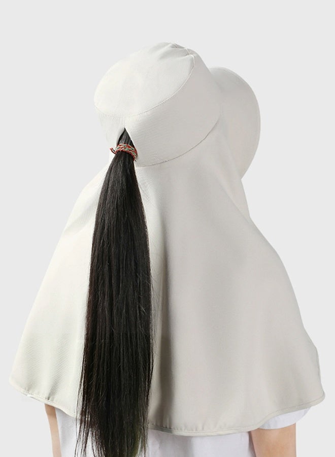 Full-face sun protection hat with wide brim, neck cover and shawl in one - Image 4
