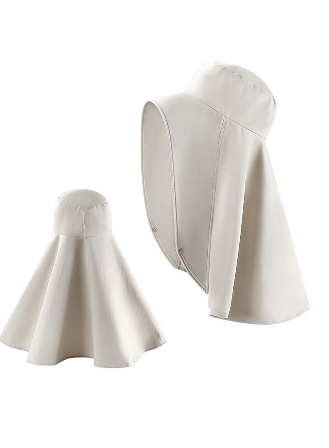 Full-face sun protection hat with wide brim, neck cover and shawl in one - Image 2