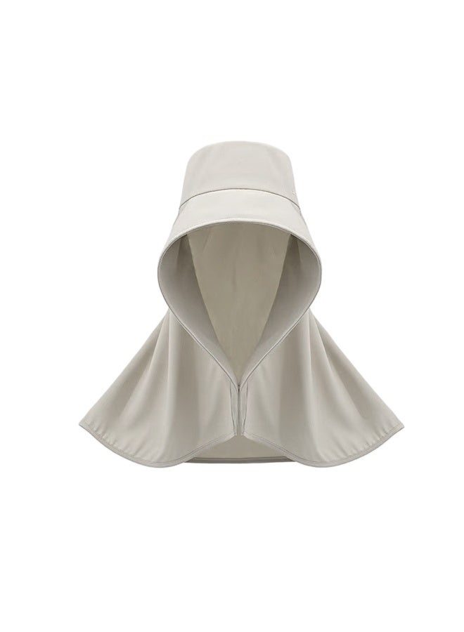 Full-face sun protection hat with wide brim, neck cover and shawl in one - Image 3