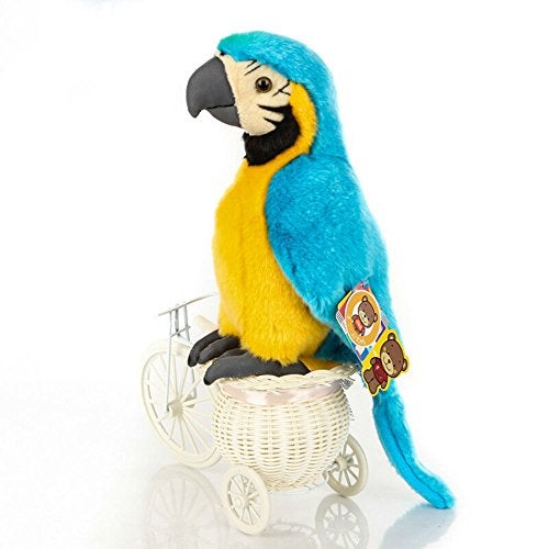 Cute rabbit 12 inch Macaw Parrot Plush Toy Stuffed Animal Toy Plush Animal Doll (Blue) - Image 1