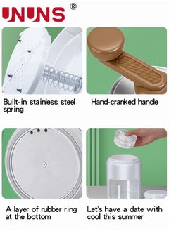 UNUNS Ice Crusher Machine,Manual Ice Shaver With Ice Box And Storage Box,Portable Ice Crusher And Shaved Ice Machin,BPA Free  - Image 5
