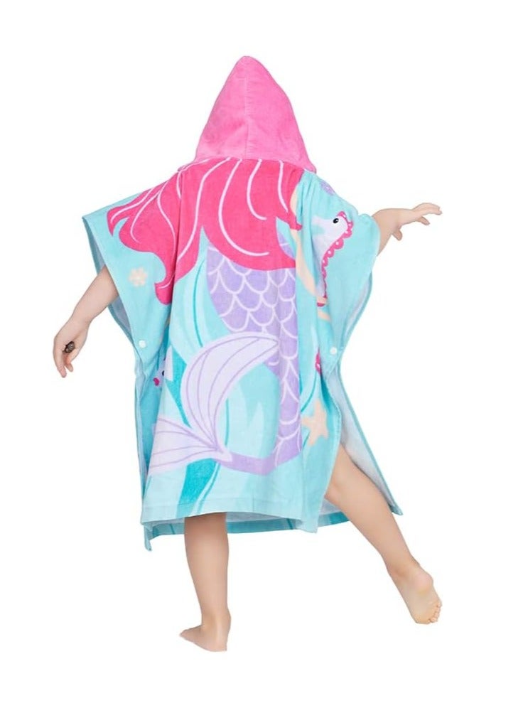 ميكسد منشفة مقنعين من القطن 100 ٪ للأطفال الصغار 2-6 سنوات بويز فتيات الأطفال حمامات حمام بركة شاطئ شاطئ ناع - Image 3