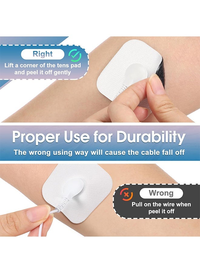Depend 30-Pieces Self Adhesive Physical Therapy Electrode Pads, 3.5mm Snap Electrode Pads, Reusable Adhesive Grounding Pad - Image 5