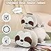 SQEQE Weighted Sloth Plush Weighted Sloth Stuffed Animal Cute Plushies Pillow Toy Gift for Kids Adults Brown 138 Inch 16 Lbs - Image 4