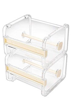 Y&D Tape Cutter Holder with Making Tape, Clear Dispenser, Transparent Dispenser Roll for Gift Wrapping Scrapbooking Cards Diary DIY  - Image 1