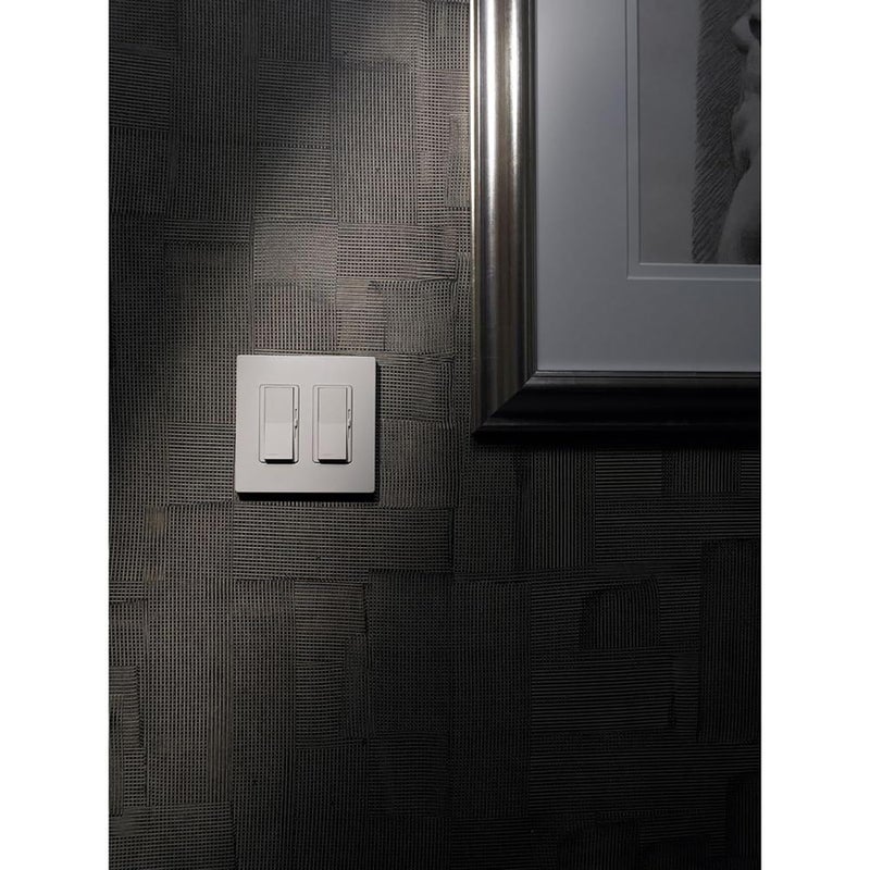 Lutron Claro Light Switch Cover Plate, 2 Gang Wallplate, for Decorator Light Switches, Screwless Switch Plate Cover, Satin, SC-2-SW, Snow - Image 3