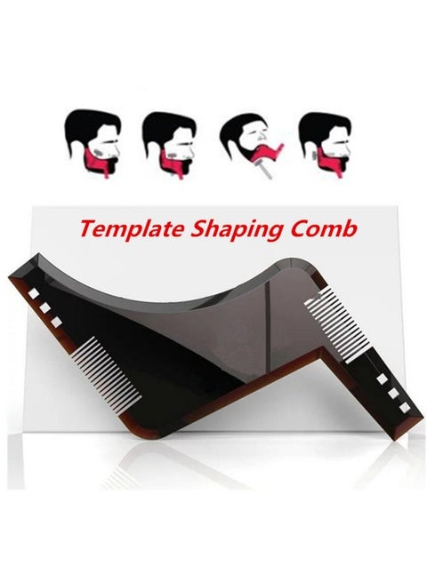 Men Beard Shaping Tool Styling Comb Template Shaving Shape Guide Cut