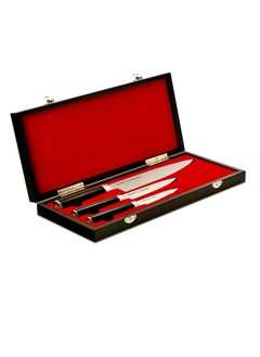 Samura Samura MO-V Set of 3 Kitchen Knives | Gift Box | G-10 Handle with Stainless Steel Bolster | Single-Layer Molybdenum-Vanadium Steel | Precision Cutting | Corrosion Resistant  - Image 2