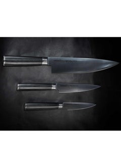Samura Samura MO-V Set of 3 Kitchen Knives | Gift Box | G-10 Handle with Stainless Steel Bolster | Single-Layer Molybdenum-Vanadium Steel | Precision Cutting | Corrosion Resistant  - Image 1