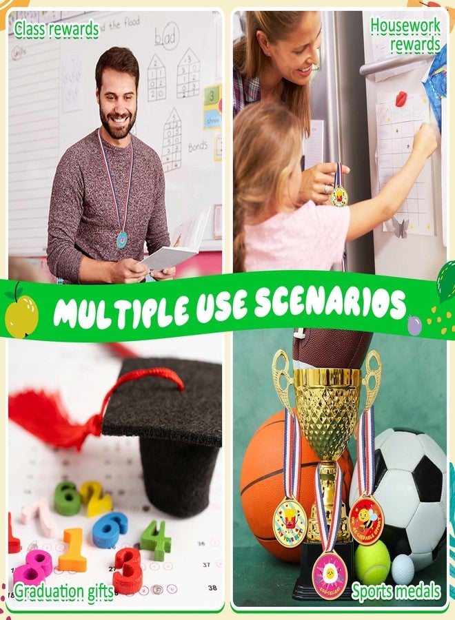 Simgoing 36 Pcs Award Medals Gold Plastic Award Medals Motivational Stickers for Kids Teacher Reward Stickers School Supplies for Sports Party Classroom Motivating and Potty Training Awards (Animal) - Image 5