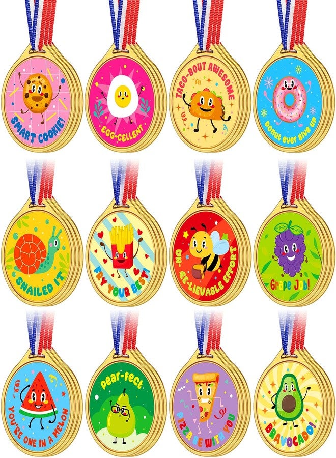 Simgoing 36 Pcs Award Medals Gold Plastic Award Medals Motivational Stickers for Kids Teacher Reward Stickers School Supplies for Sports Party Classroom Motivating and Potty Training Awards (Animal) - Image 1