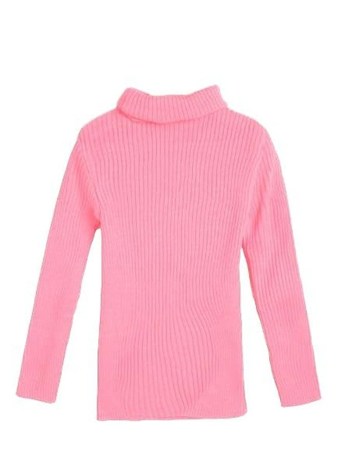 TINY HANDS Baby Casual Winter Full Sleeve Wollen High Neck Sweater for Baby Boys and Girls, Kids Innerwear Pack of 1 Pink - Image 1