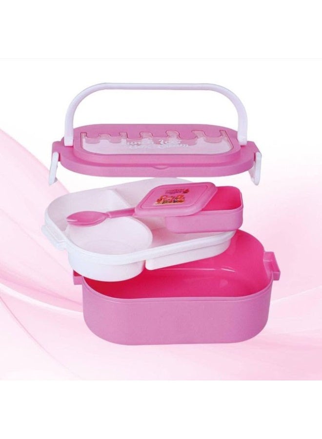Classic Lunch Ice Cream Box with Dividers and Small Container Multicolour Reusable Food Storage Lunch Box for School Office Travel Picnic Snacks Dessert and Daily Meal Organization for Meal Use - Image 4