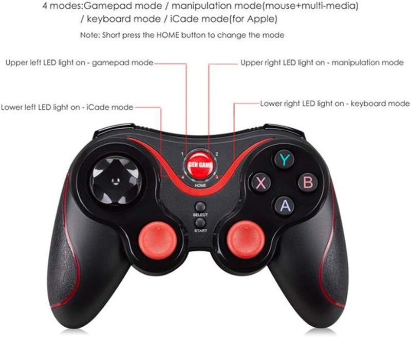 S3 Bluetooth Gamepad Wireless Rechargeable Game Controller Support for Smart phone,Pad,TV,TV Box with Android Platform 3.2 and Above - Image 5